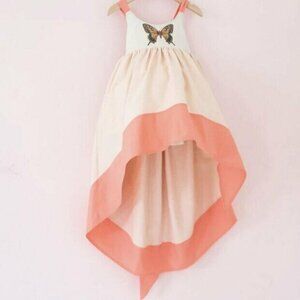 Pleiades Coral Papillon Linen Bow Back 5